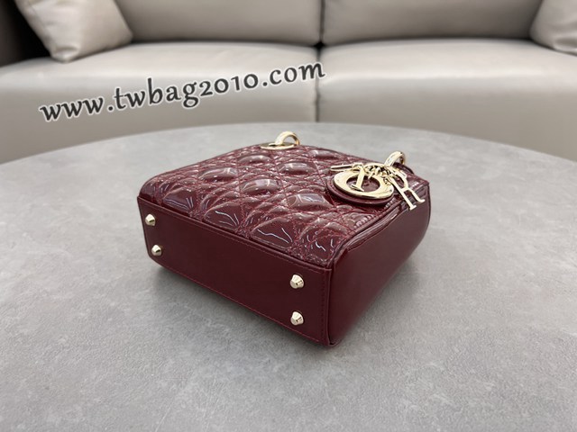 Dior专柜新款Lady女包迪奥高仿原单三格磨砂Lady手提包 djfk1317